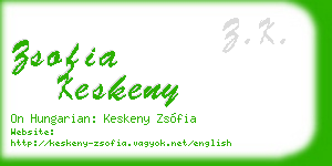 zsofia keskeny business card